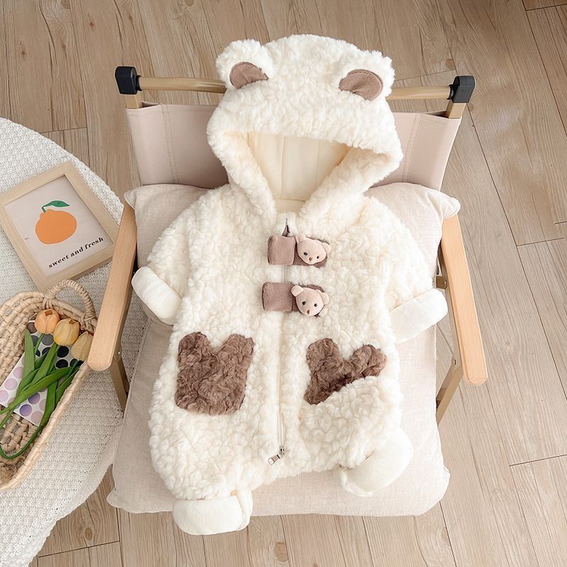 Onesie Winter Newborn Baby Boy Girl Cute Cartoon Thick ter Outwear Coat