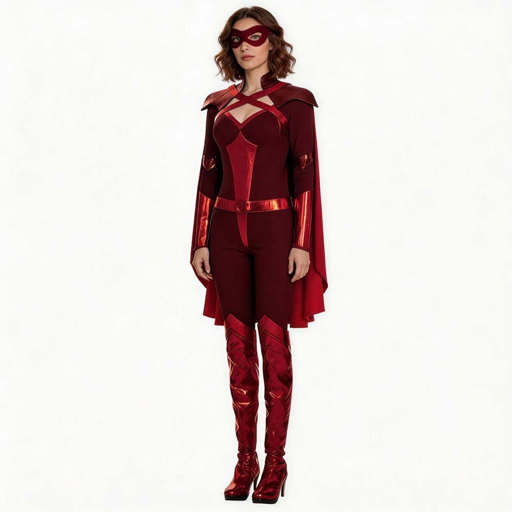 Black Cape Corps Crimson Countess Cosplay Costume Halloween Cosplay Crimson Countess