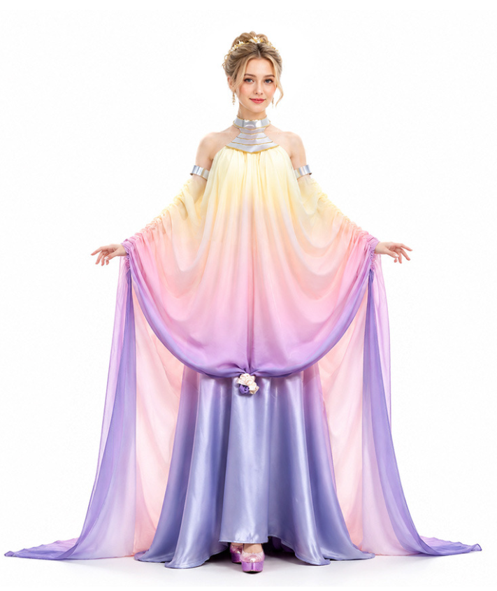 Princess Amidala Halloween Cosplay Costume Star Wars Queen Amidala Cosplay Role Play Costume