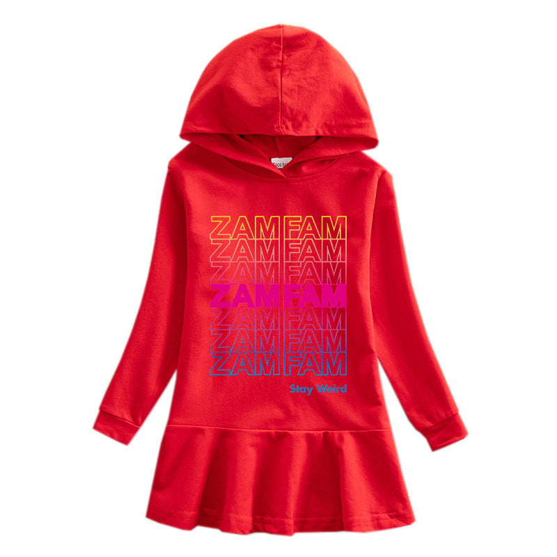 Children's hooded sweatshirt dress