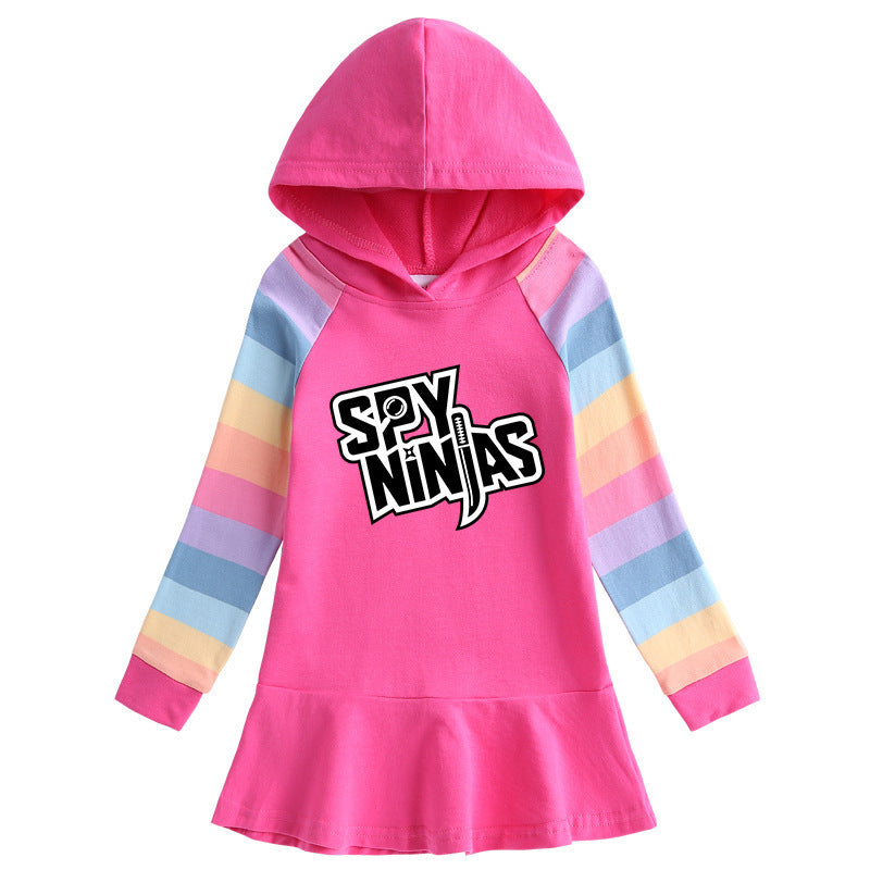 Cartoon Rainbow Girls' Dress