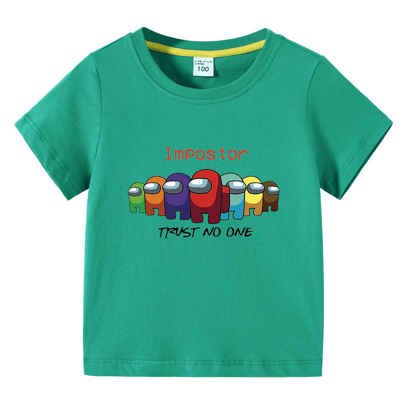 Children's summer short sleeved T-shirt