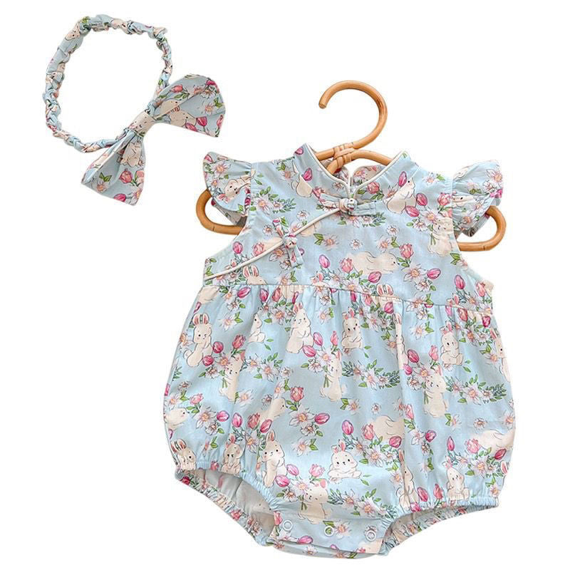 Outfit Newborn Romper Baby Girl Sleeveless Thin Princess Cute Sweet Bodysuit