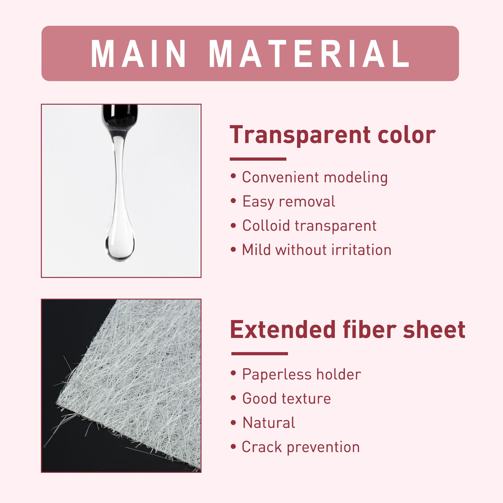 Jaysuing Fiber Extension Gel (20ml) Nail Anti-Crack Nail Art Nail Light Therapy Extension Gel Burst Nail Gel