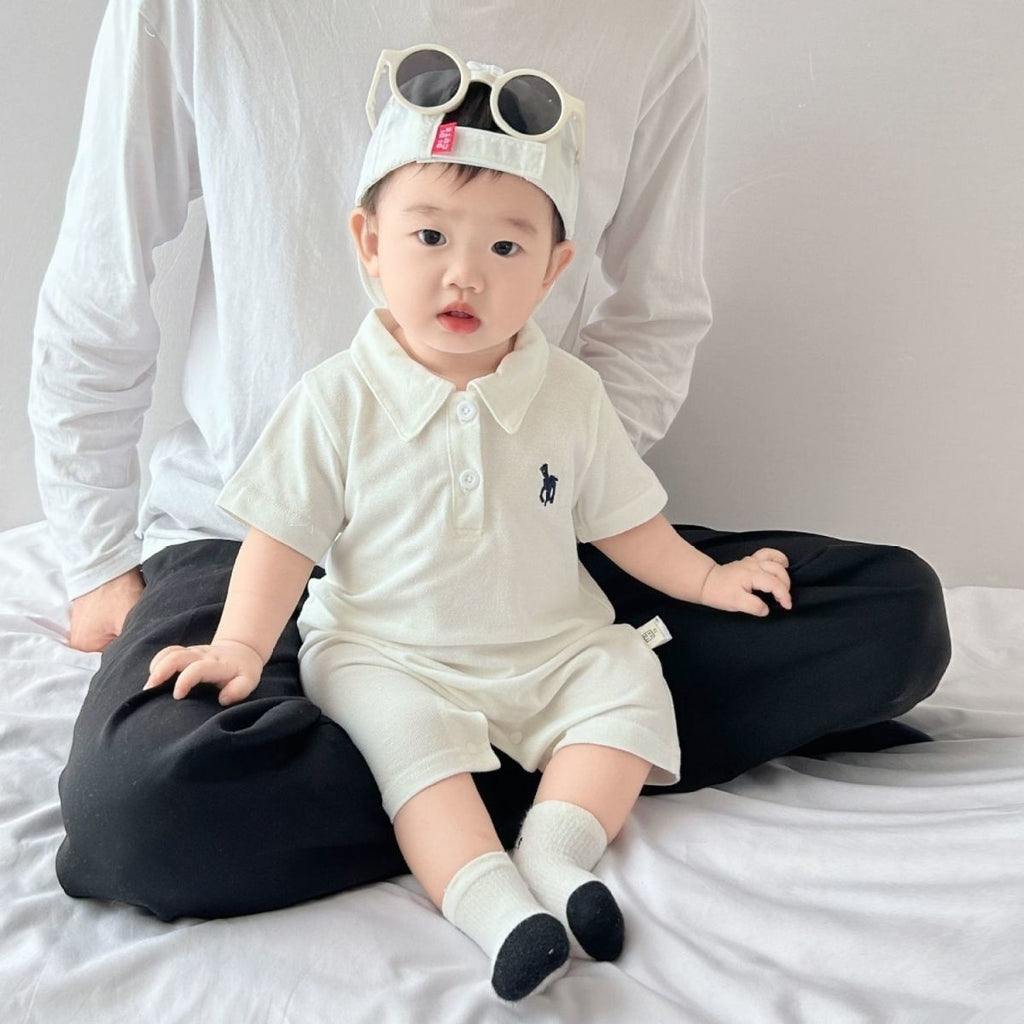 Baby Boy Short Sleeve Onesie Lightweight Outing