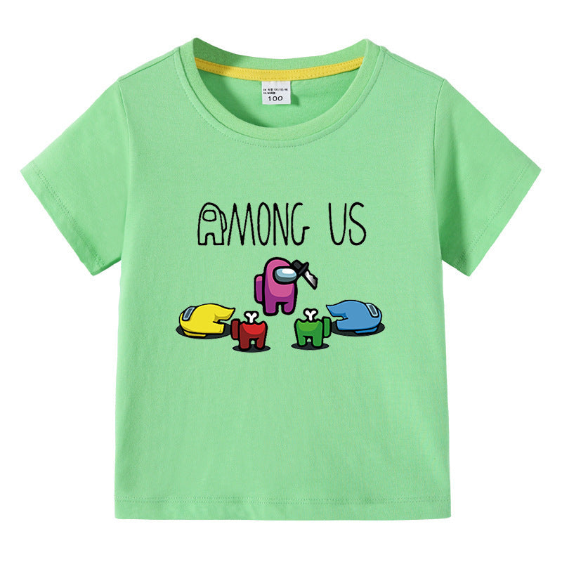 Children's summer short sleeved T-shirt
