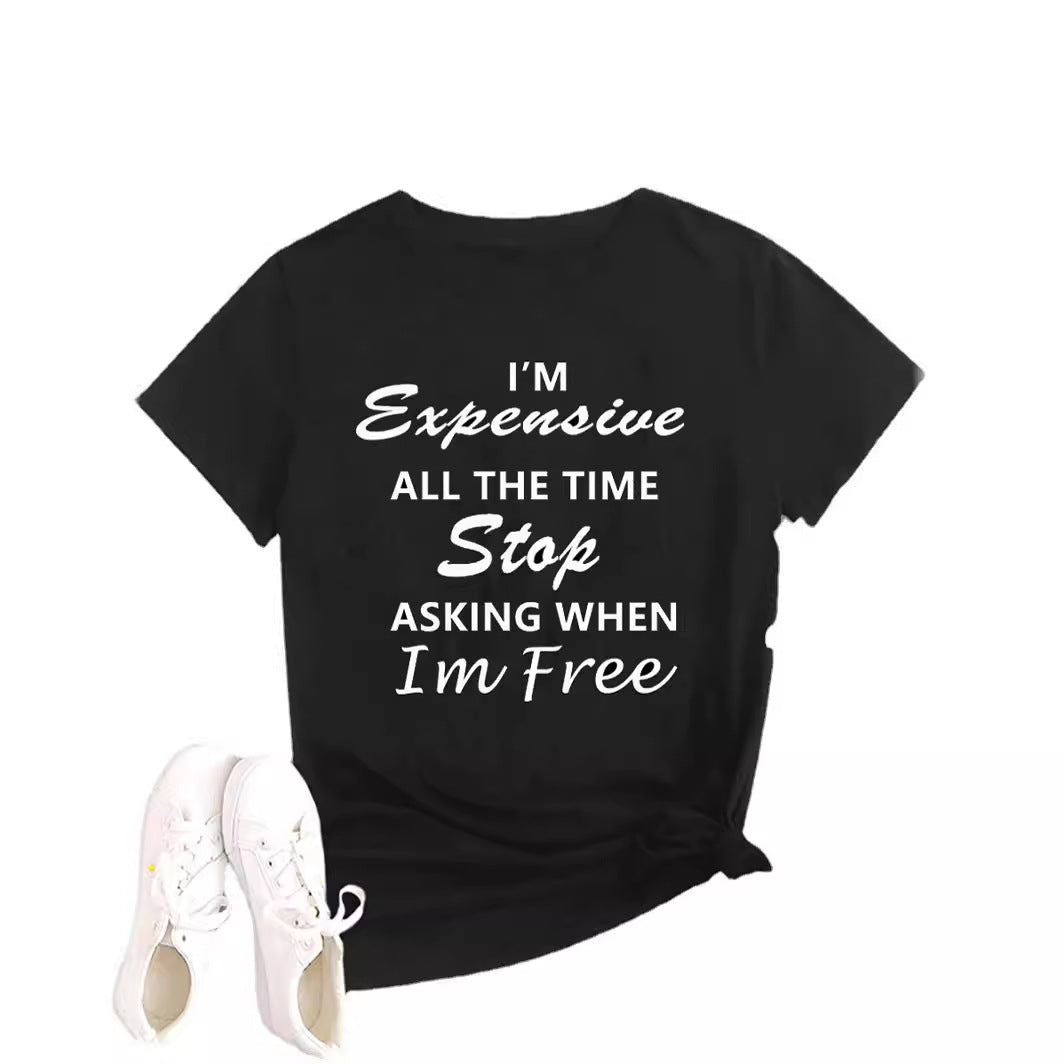 Fashion Women's Printed Round Neck Pullover T-Shirt