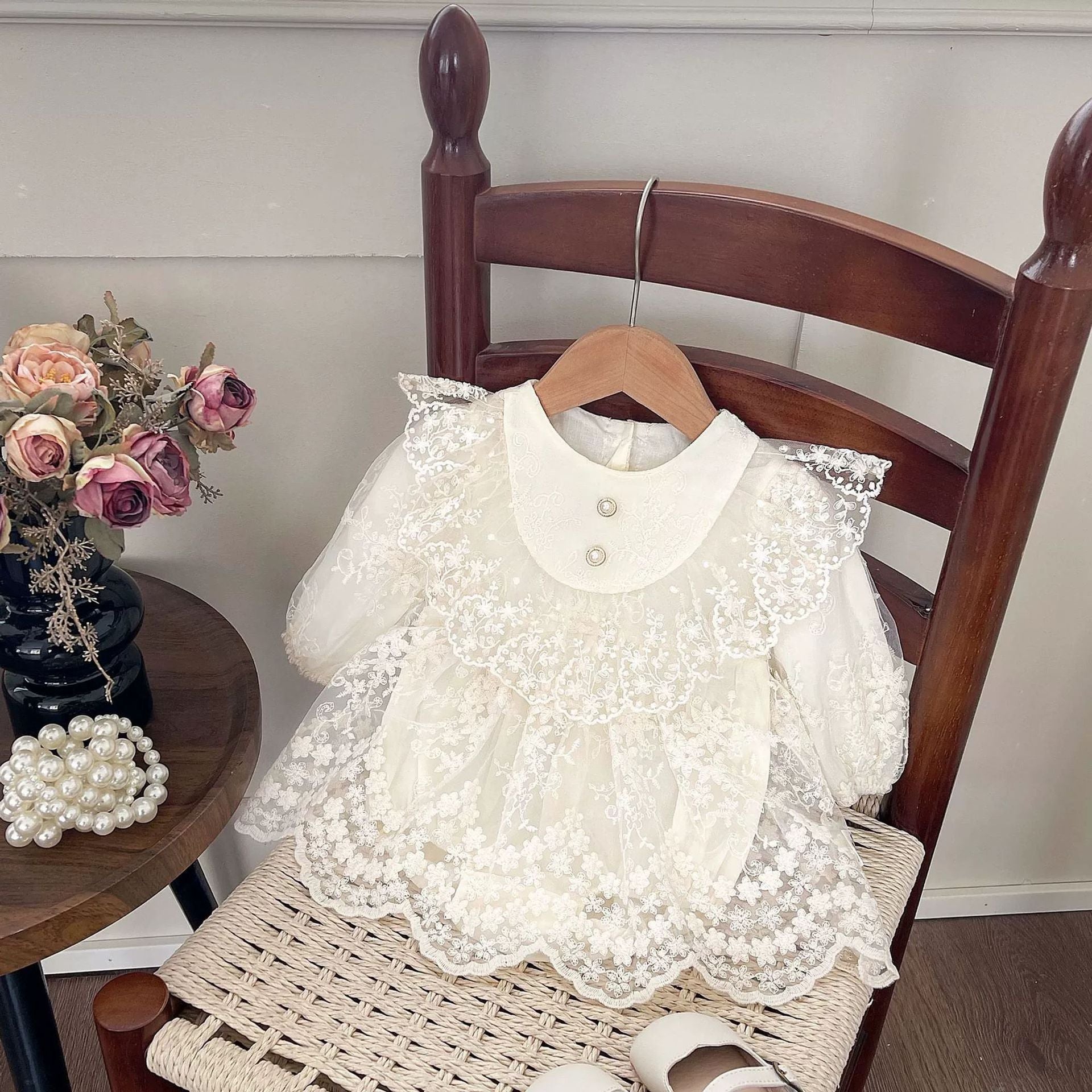 Baby Clothes Long Sleeve Lace Romper Dress Girl Baby
