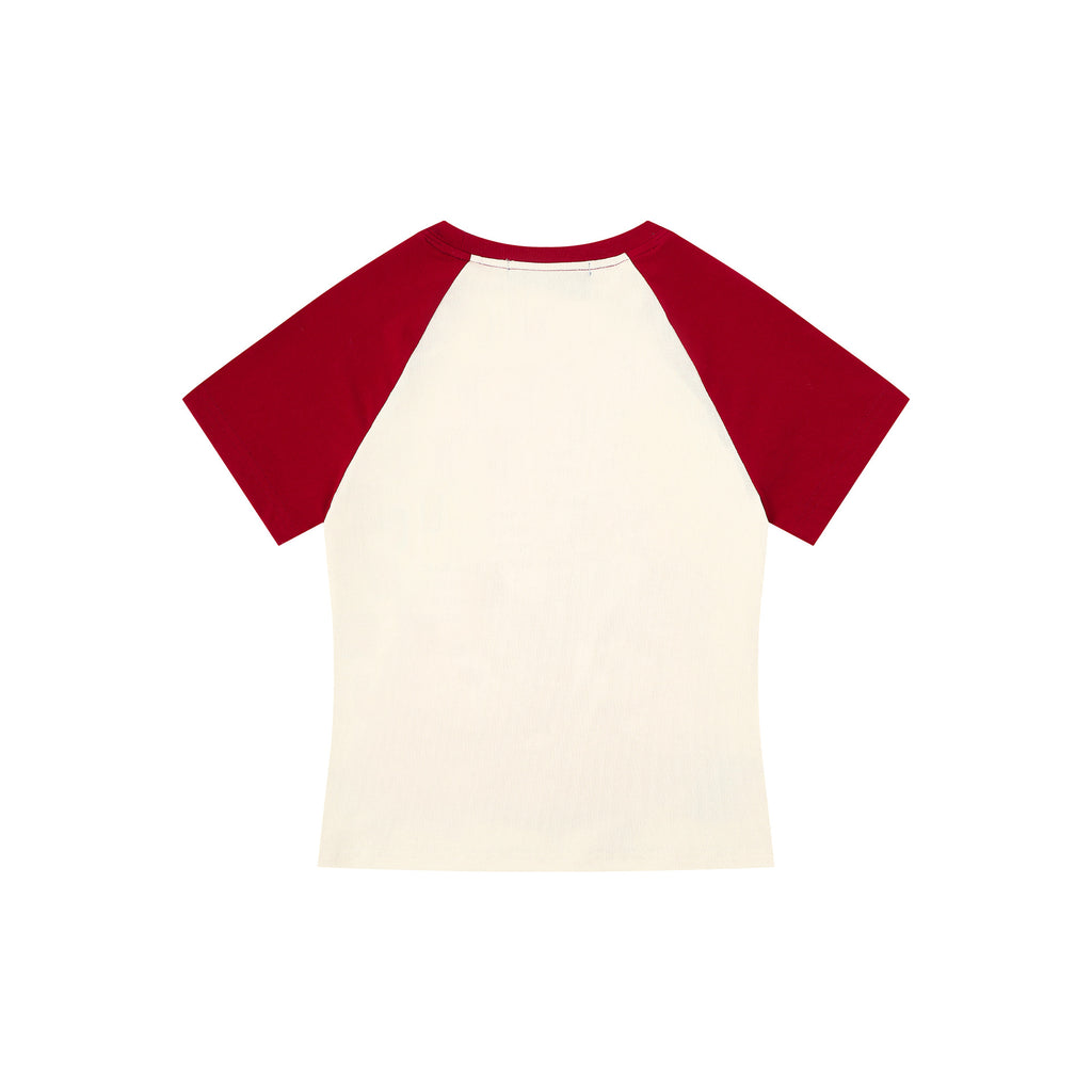 Women's Loose Round Neck Casual Short Sleeve Shirt with Cute Bear Print