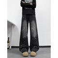 Paint Knife-Style Denim Pants for Men