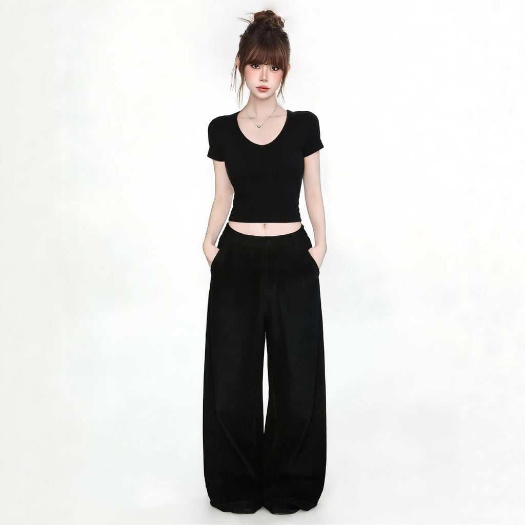 Short Sleeve T-Shirt for Women, Sexy and Pure Aesthetic Crop Top