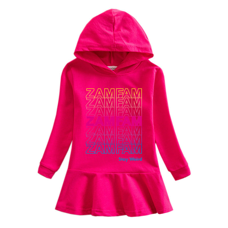 Children's hooded sweatshirt dress