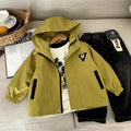 Baby girl's top children's hooded clothes and assault suit