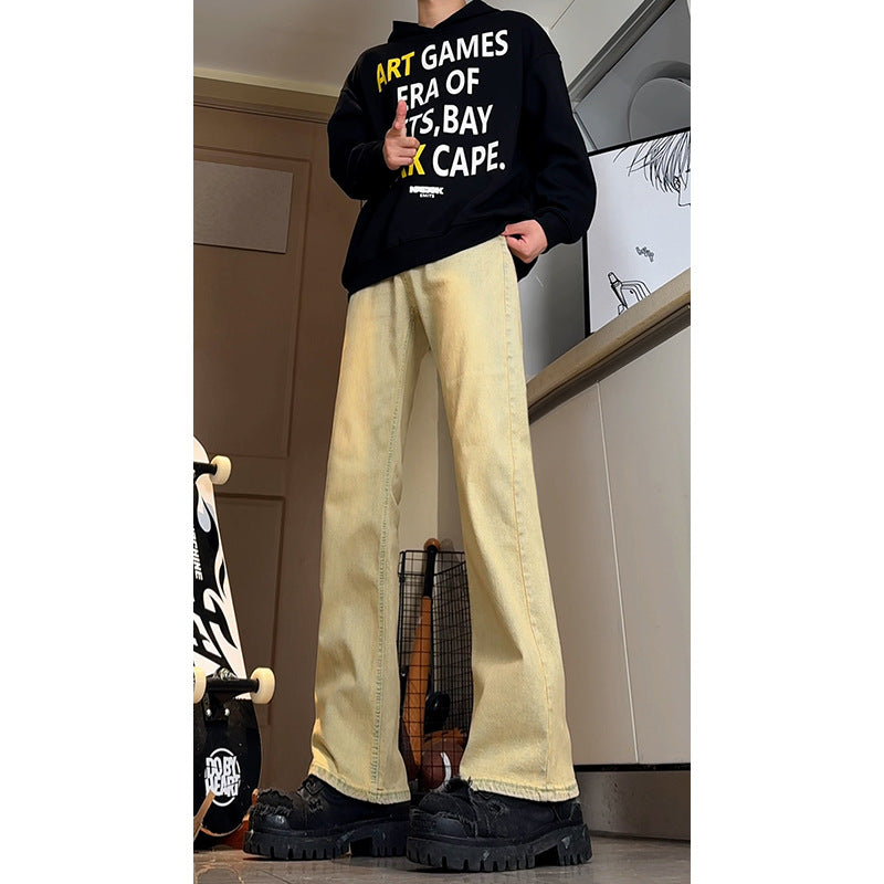Slim Fit Straight Leg Tapered Jeans for Men