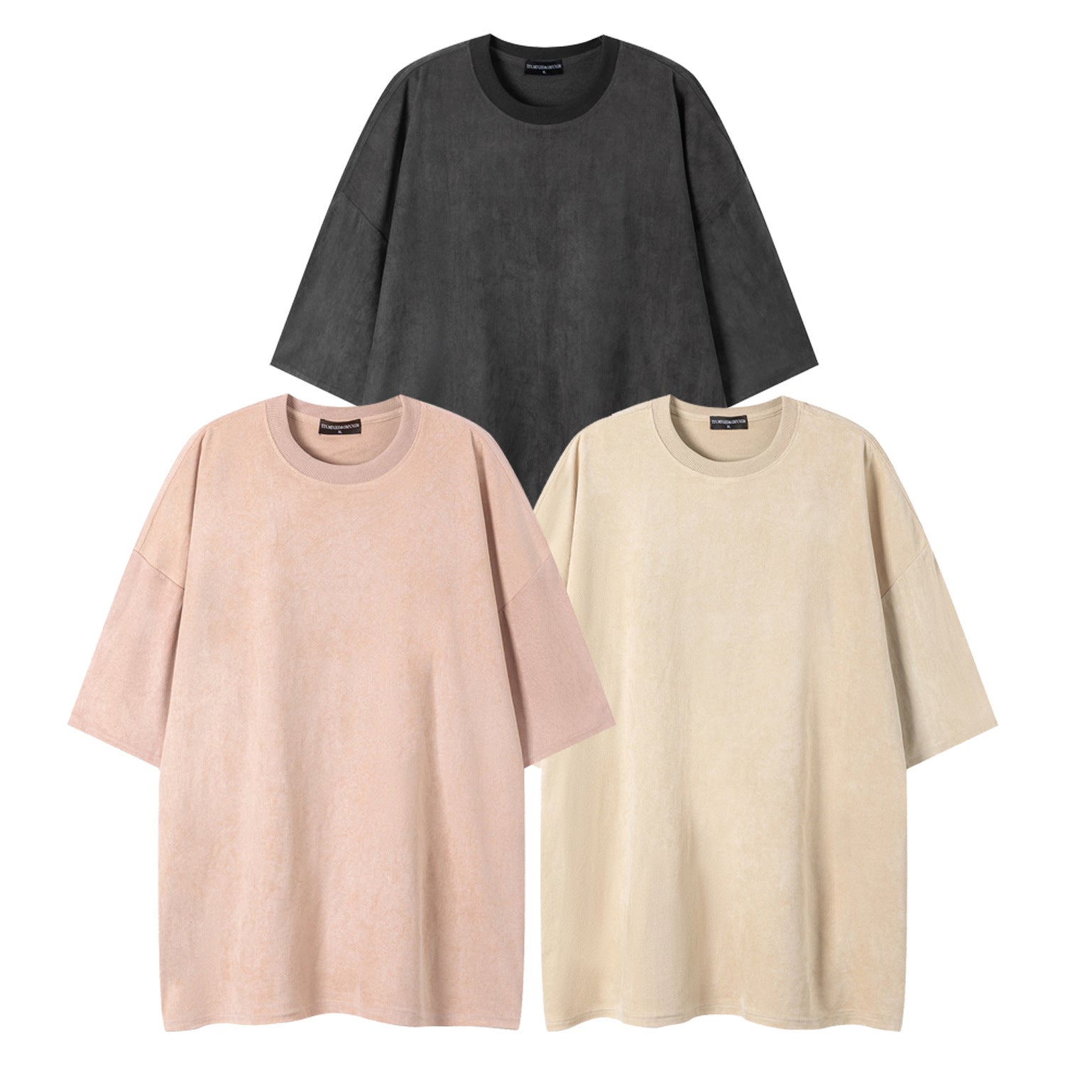 Basic minimalist plain version short sleeved shirt