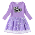 Girls' dress with cotton print