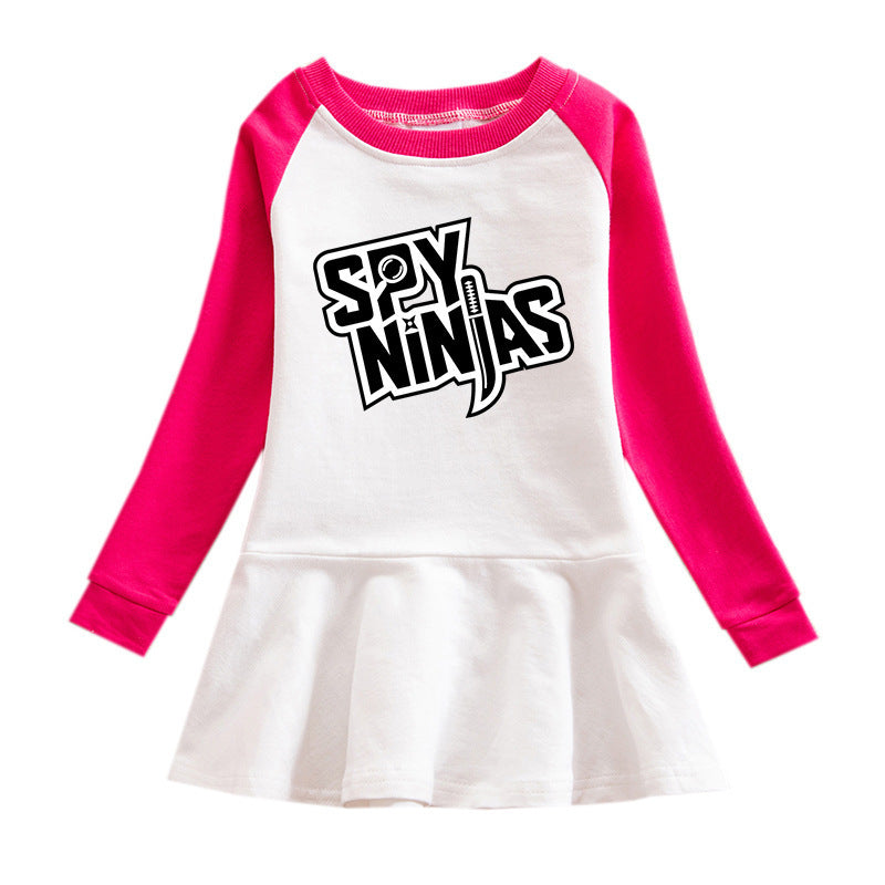 Cartoon hoodie girl dress