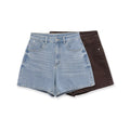Retro style high waisted loose shorts