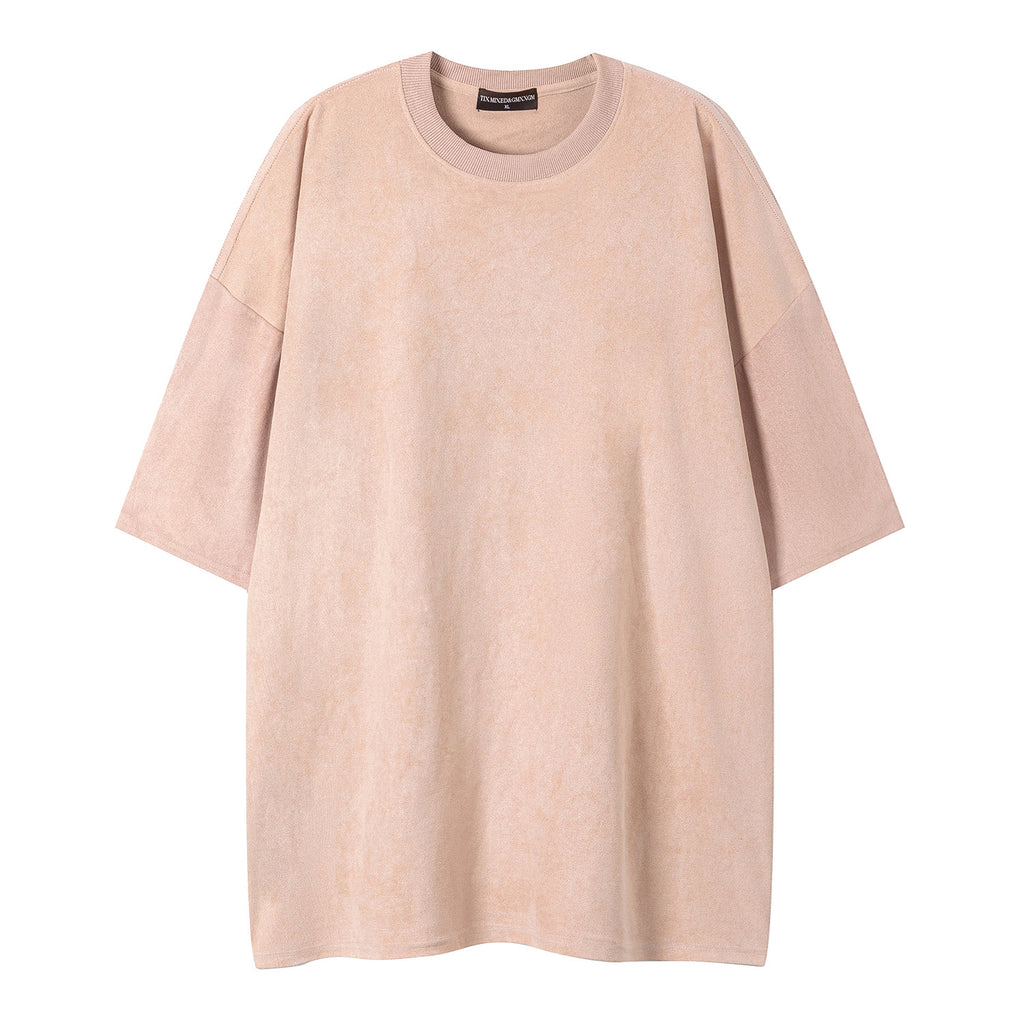 Basic minimalist plain version short sleeved shirt