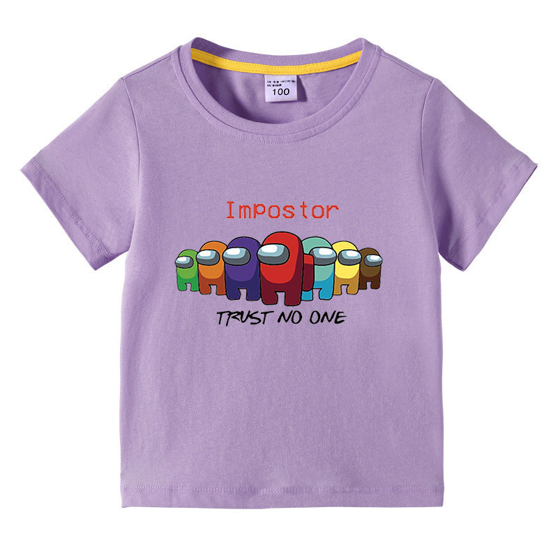 Children's summer short sleeved T-shirt