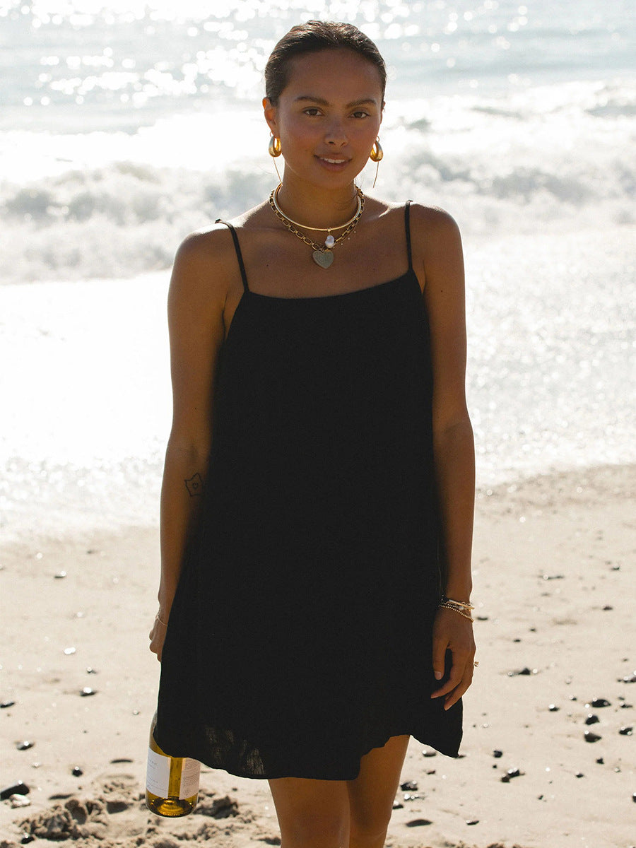 Sleeveless camisole short dress