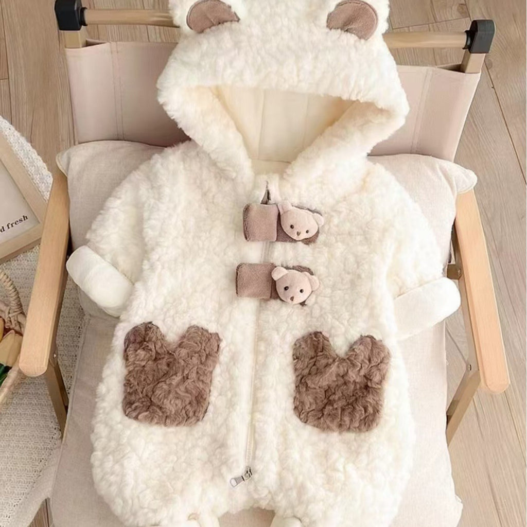 Onesie Winter Newborn Baby Boy Girl Cute Cartoon Thick ter Outwear Coat