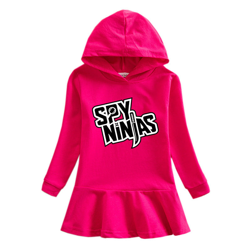 Children's hooded sweatshirt dress