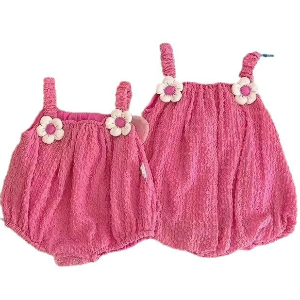 Baby Girl Romper, Thin Sleeveless Onesie