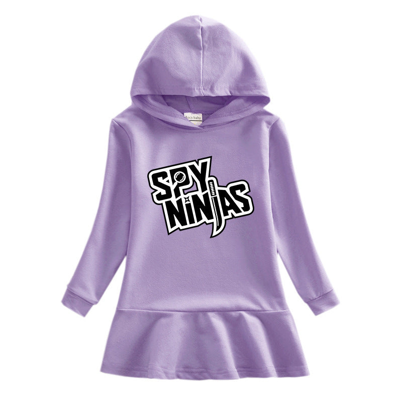 Children's hooded sweatshirt dress