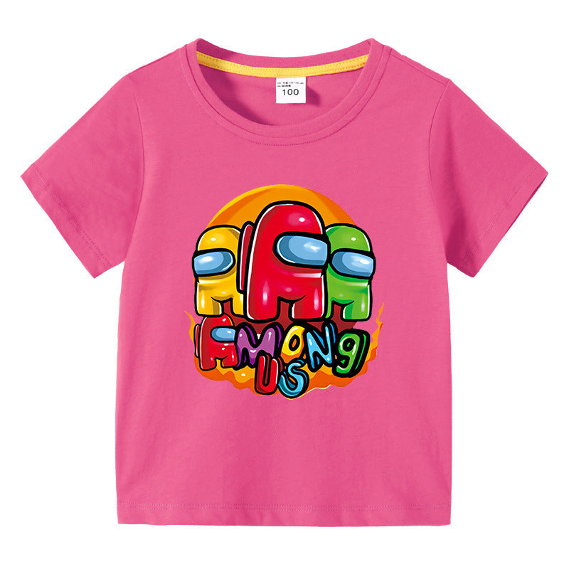 Children's summer short sleeved T-shirt