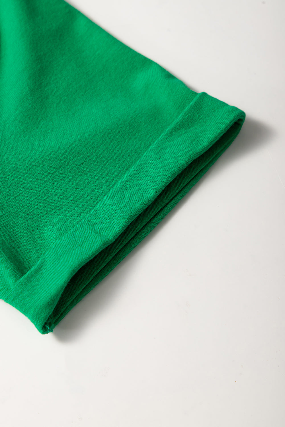 Sachet Pink Solid Color Basic Crew Neck Plain Tee