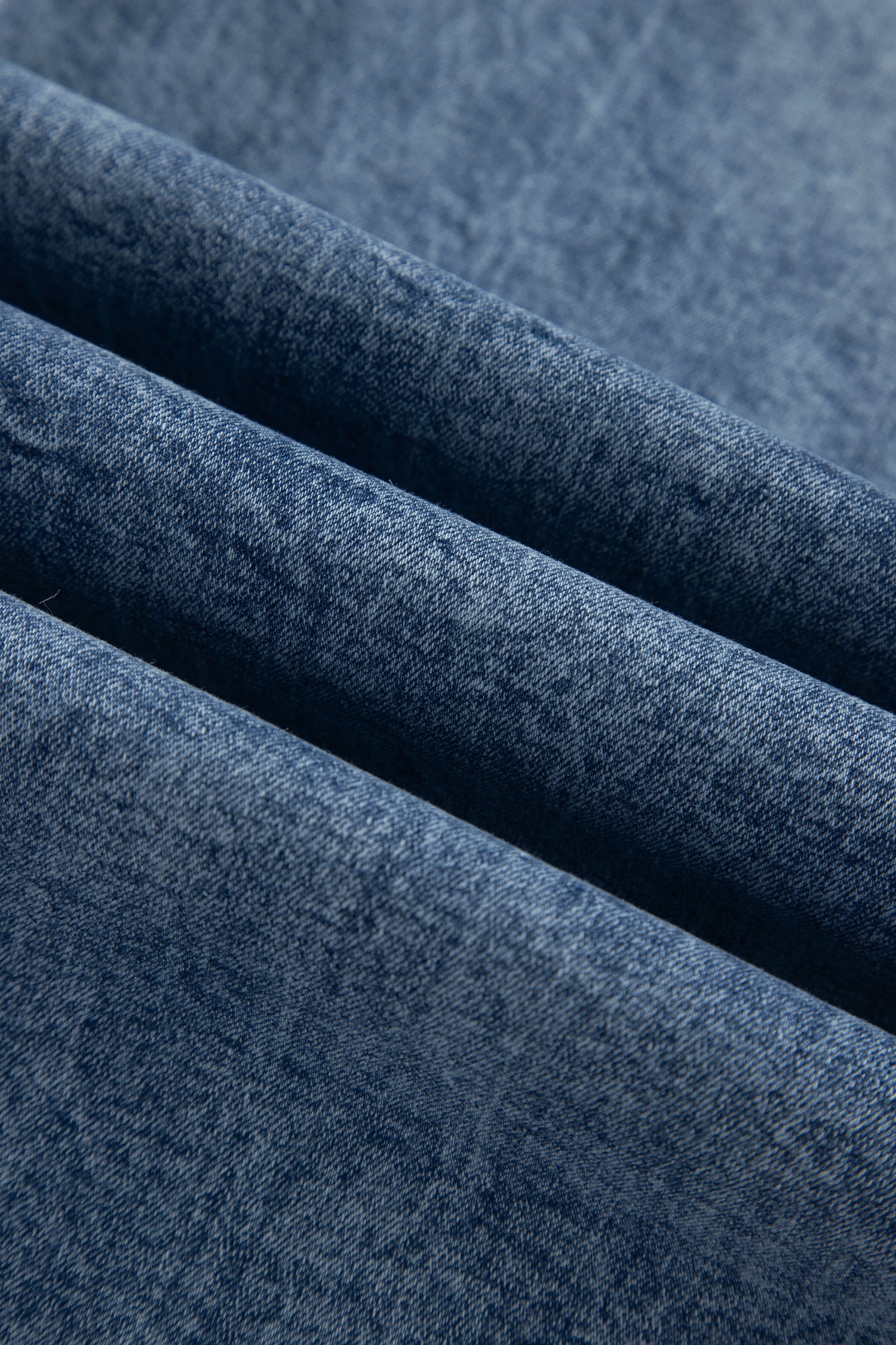 Sail Blue Acid Wash Pocket Detail Flare Jeans